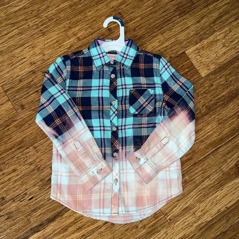Kids distressed flannel